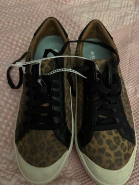 Dr. Scholl's Leopard-Print Lace-Up Sneakers - Black & Brown